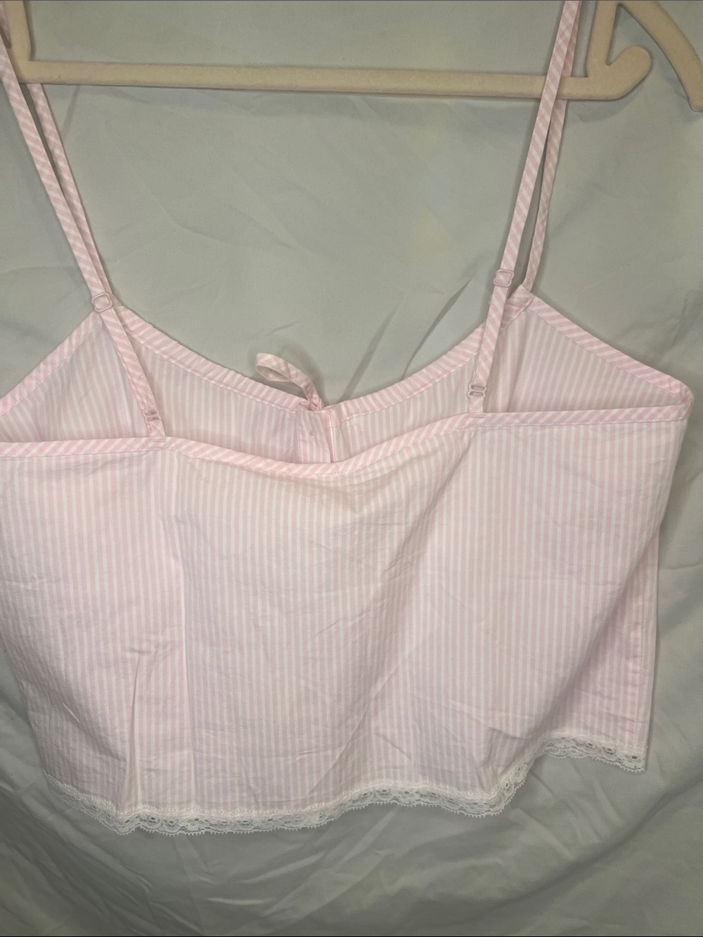 Skims Pink and White Striped Button-Front Shirt. - Picture 8 of 13